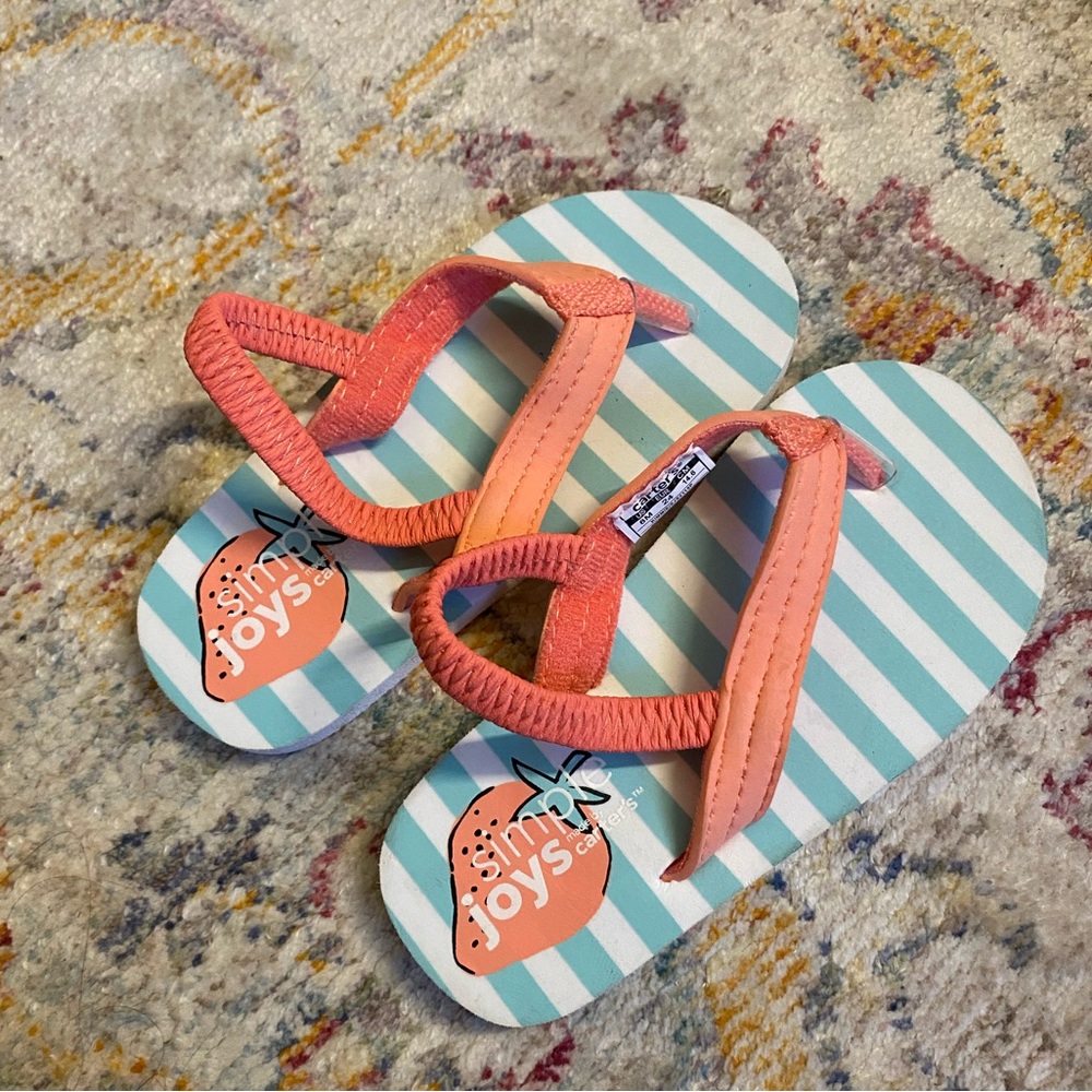 Never worn flip flops. Toddler size 6